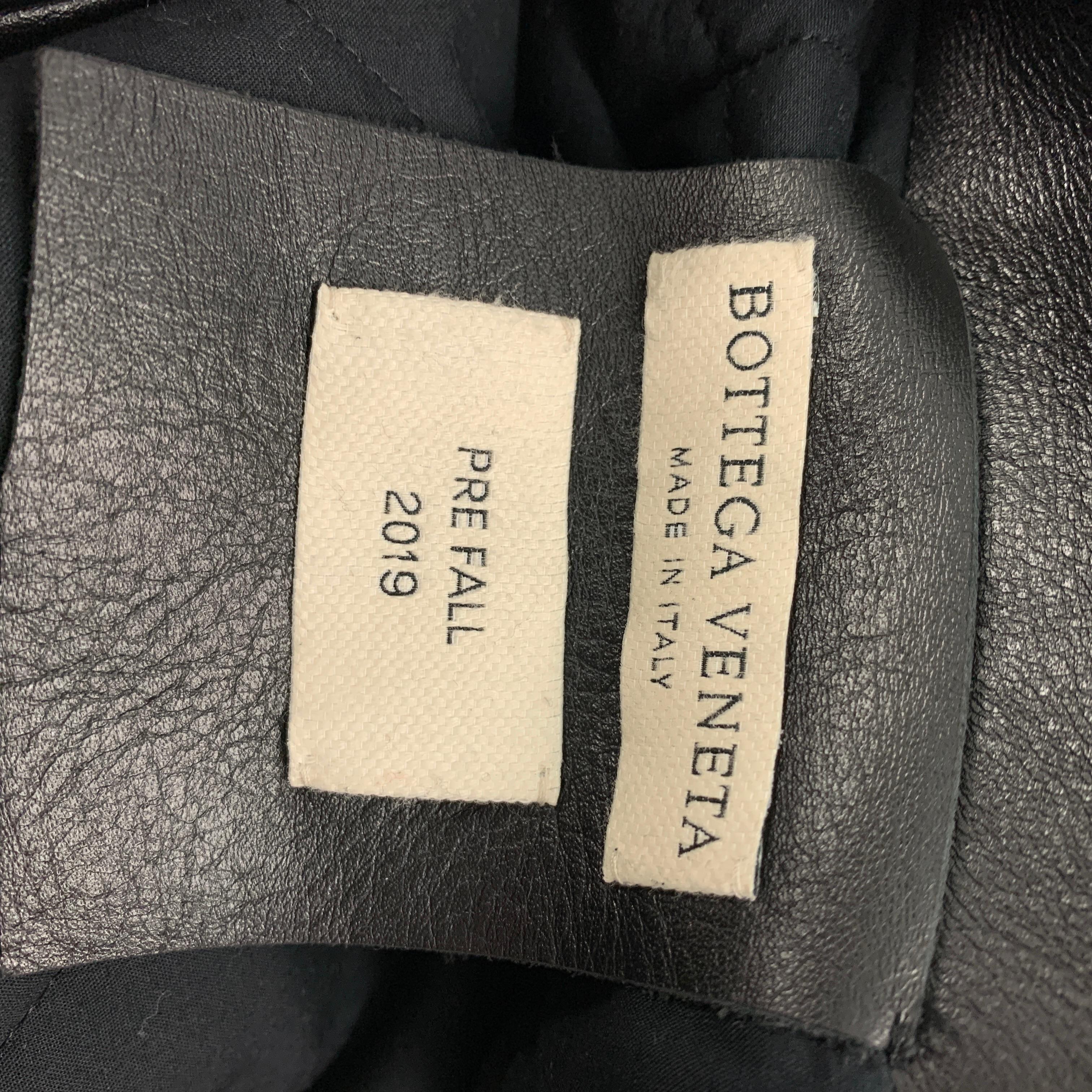 Men's BOTTEGA VENETA by DANIEL LEE Pre-Fall 2019 Size 40 Black Calf Leather Jacket