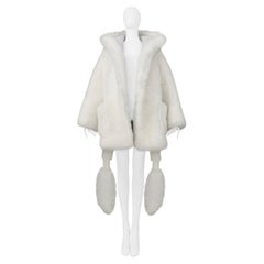 Bottega Veneta By Daniel Lee White Fur Coat 2022