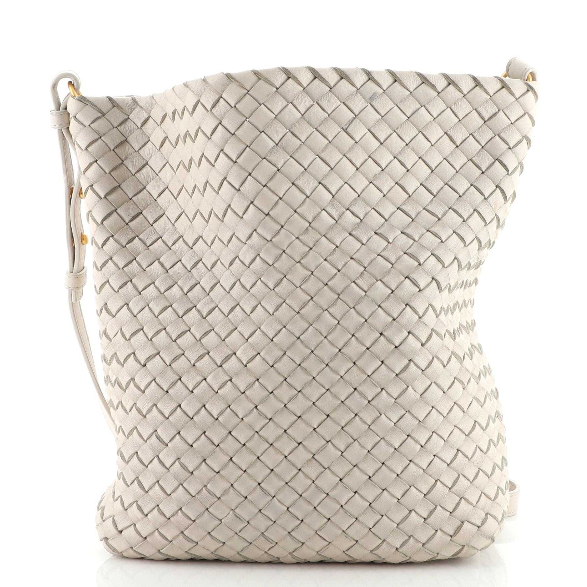 Bottega Veneta Cabat Bucket Bag Intrecciato Nappa Medium In Fair Condition In NY, NY