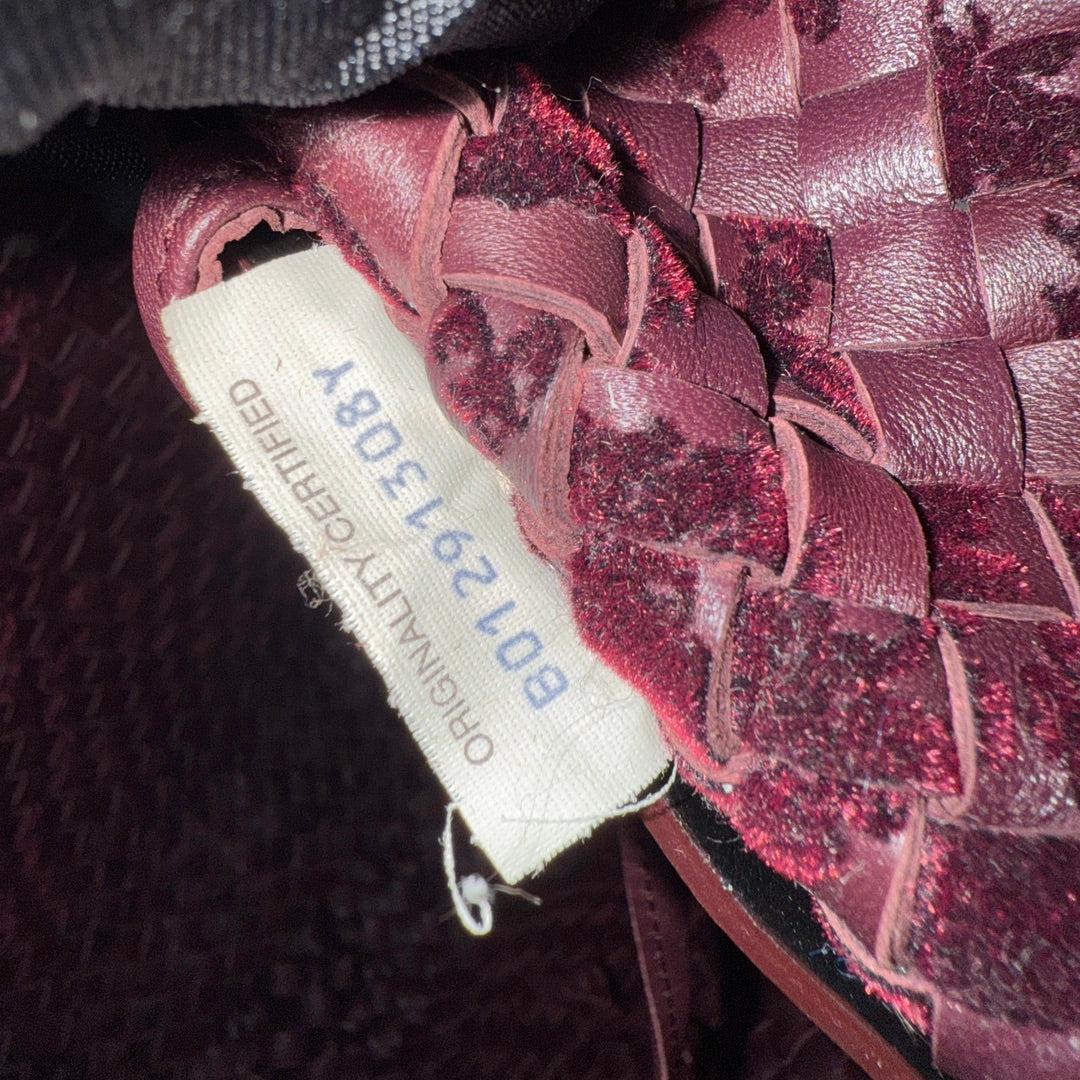 Bottega Veneta Cabat Large Intreccio Burgundy Leather and Velvet 40cm 11