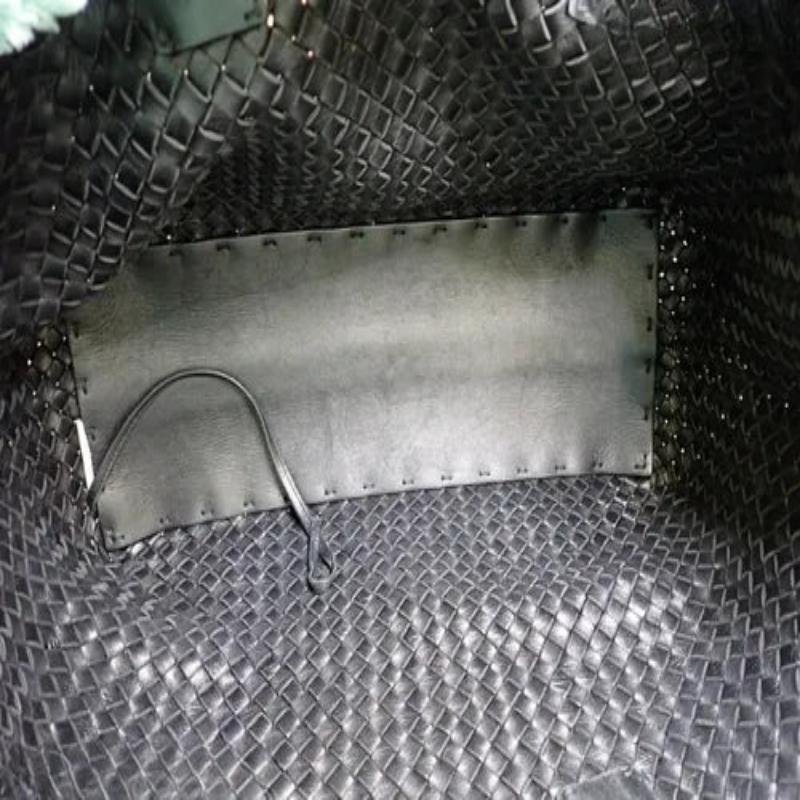 Bottega Veneta Cabat Large Intreccio Leather Tote Bag Black 40cm 10
