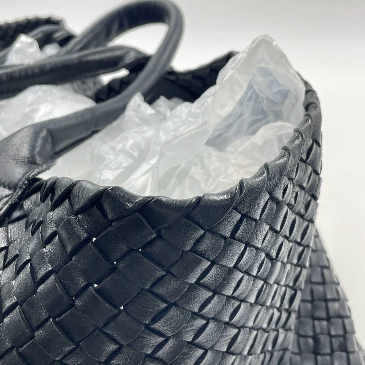 Bottega Veneta Cabat Large Intreccio Leather Tote Bag Black 40cm 10