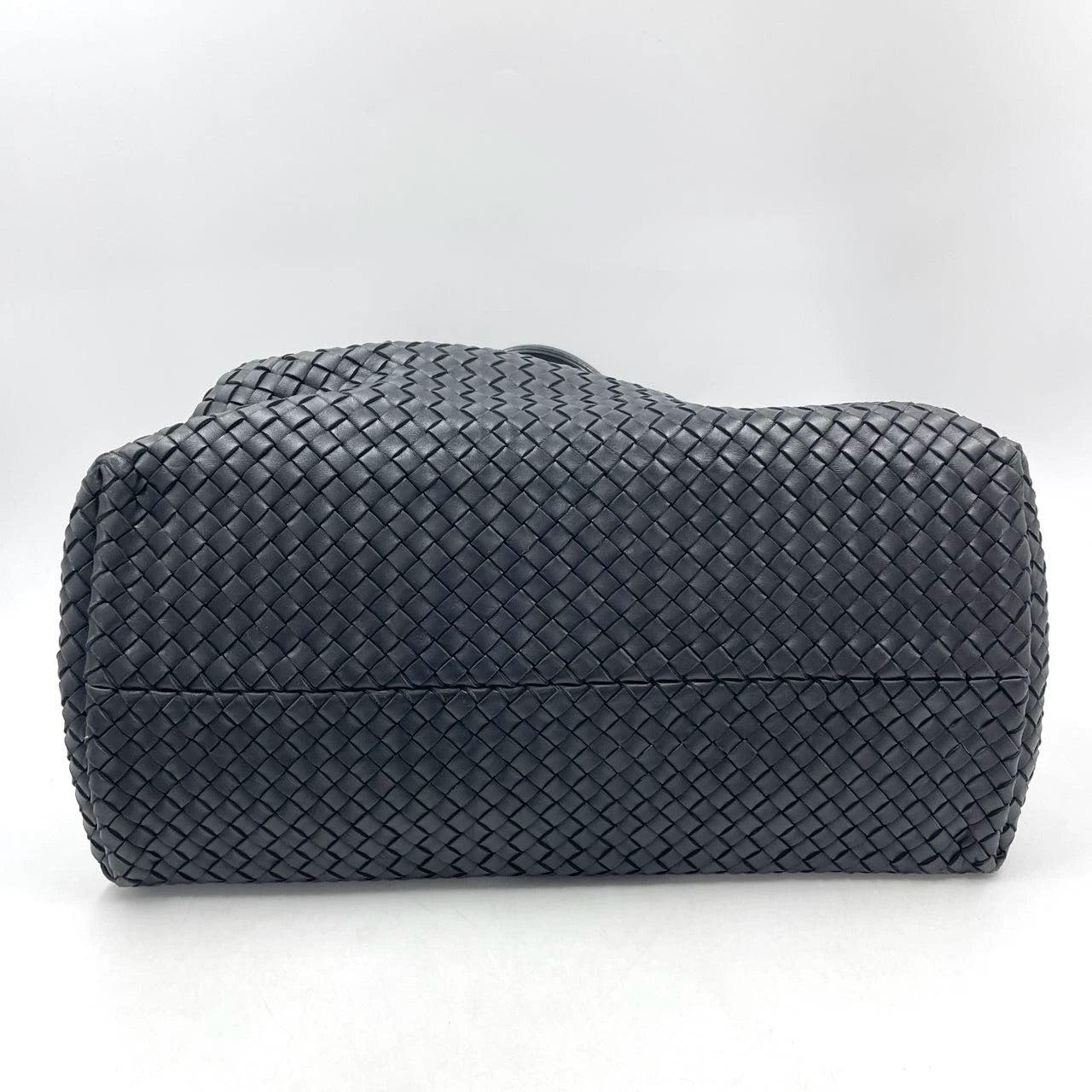 Bottega Veneta Cabat Large Intreccio Leather Tote Bag Black 45cm 2