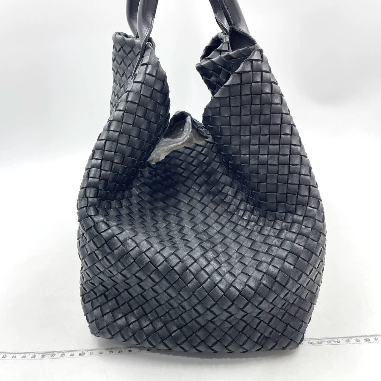 Bottega Veneta Cabat Large Intreccio Leather Tote Bag Black 45cm 4