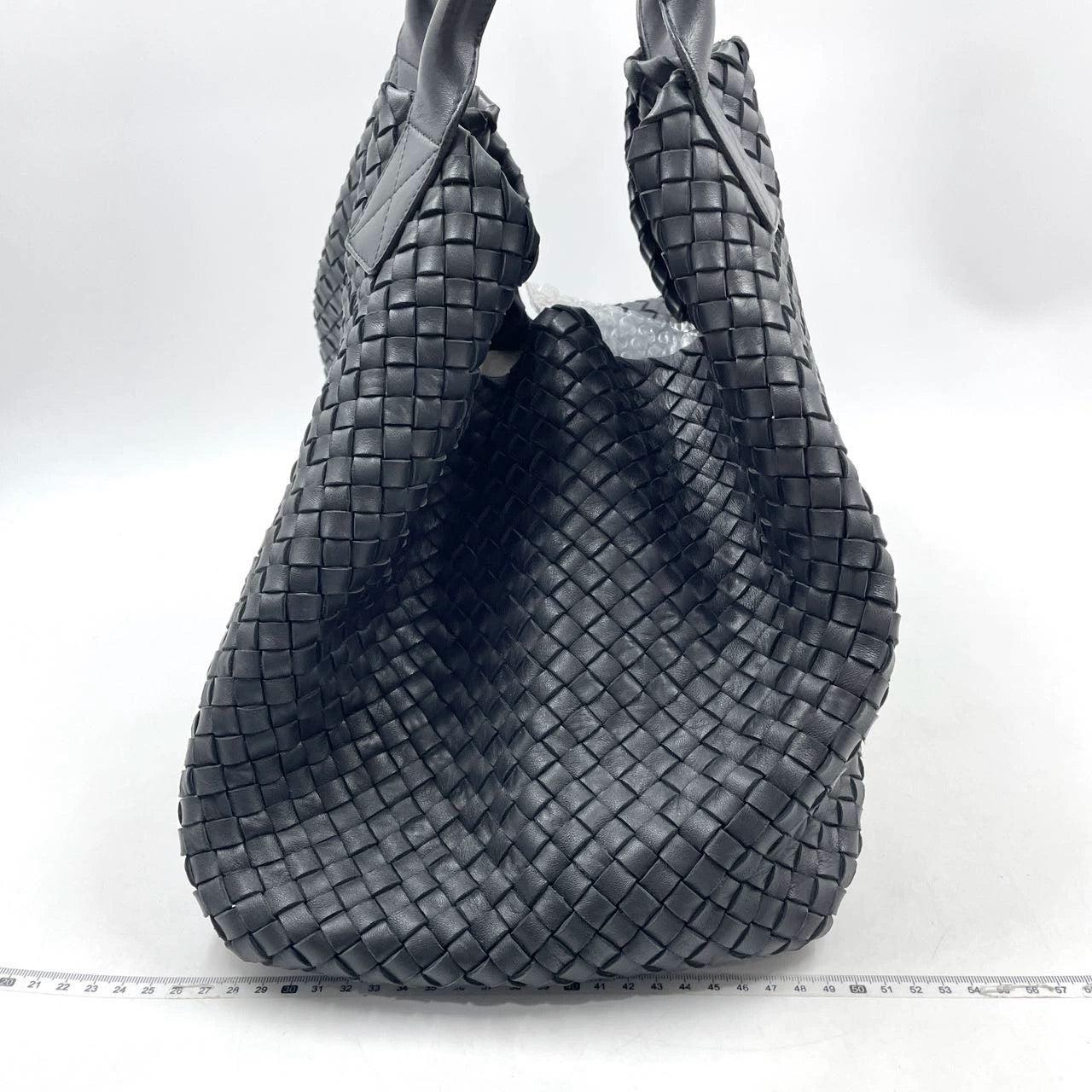 Bottega Veneta Cabat Large Intreccio Leather Tote Bag Black 45cm 5
