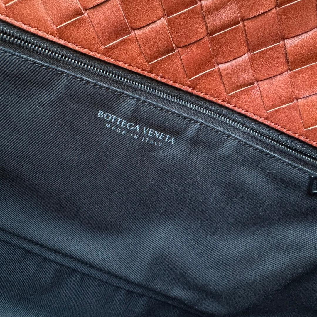 Bottega Veneta Cabat Large Intreccio Leather Tote Bag Burgundy Brick Red For Sale 11