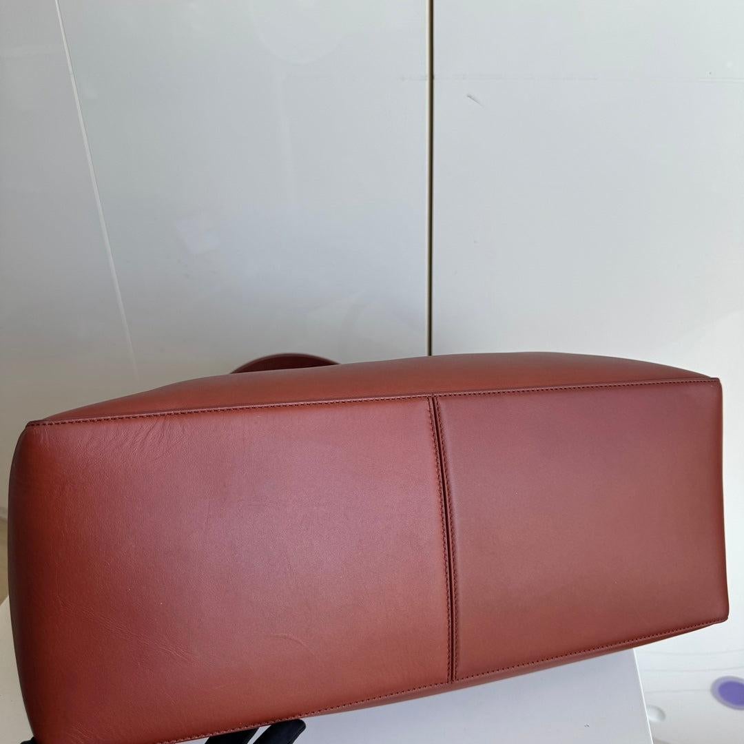 Bottega Veneta Cabat Large Intreccio Leather Tote Bag Burgundy Brick Red For Sale 1