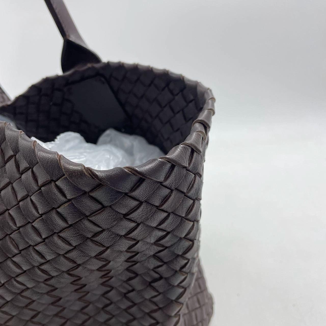 Bottega Veneta Cabat Large Intreccio Leather Tote Bag Chocolate Brown with Pouch 10