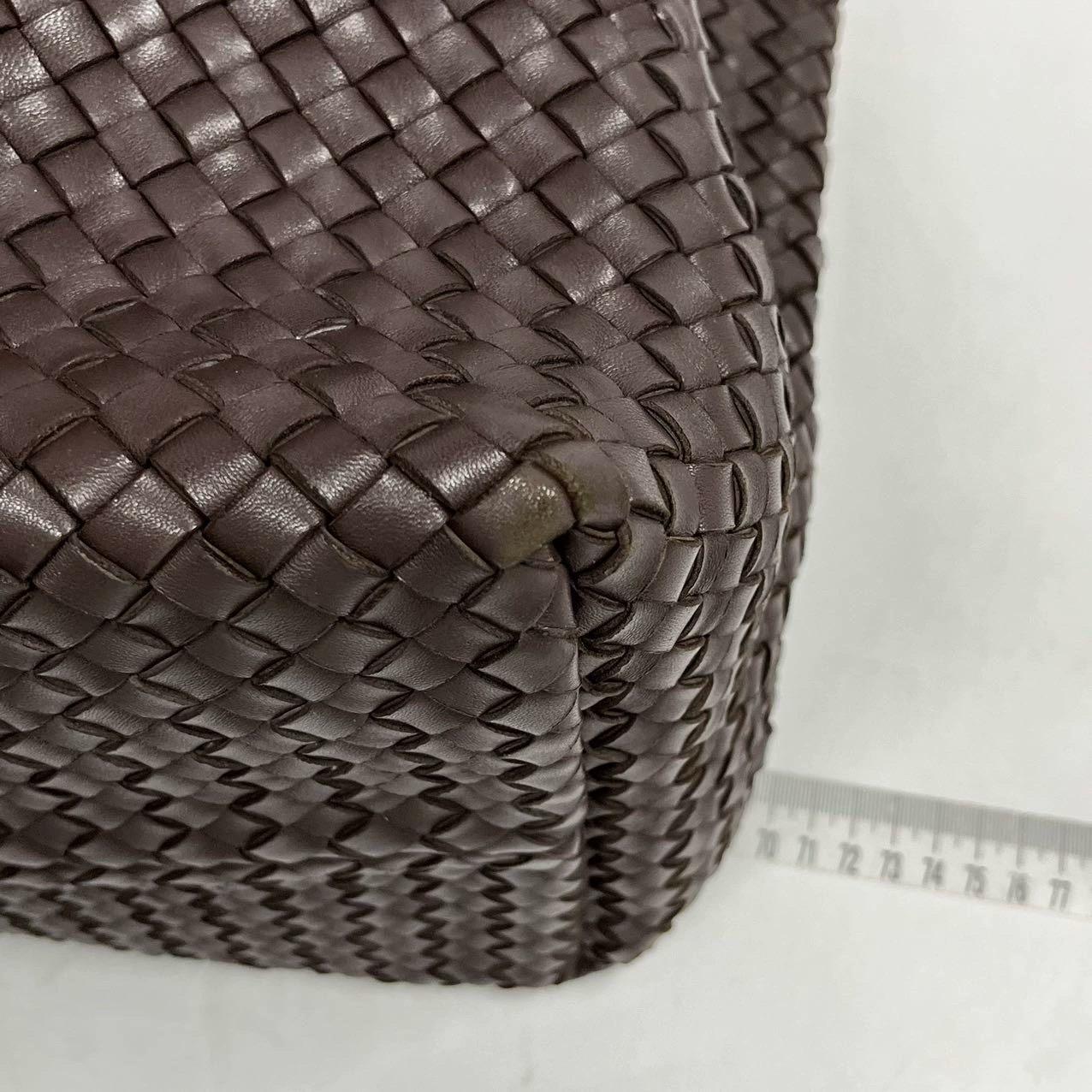 Bottega Veneta Cabat Large Intreccio Leather Tote Bag Chocolate Brown with Pouch 8