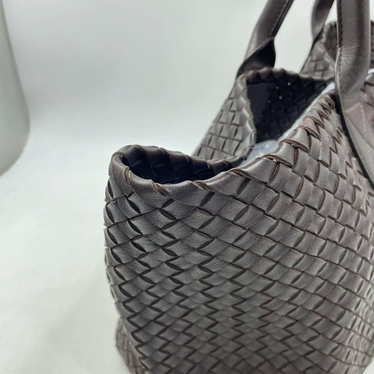 Bottega Veneta Cabat Large Intreccio Leather Tote Bag Chocolate Brown with Pouch 11