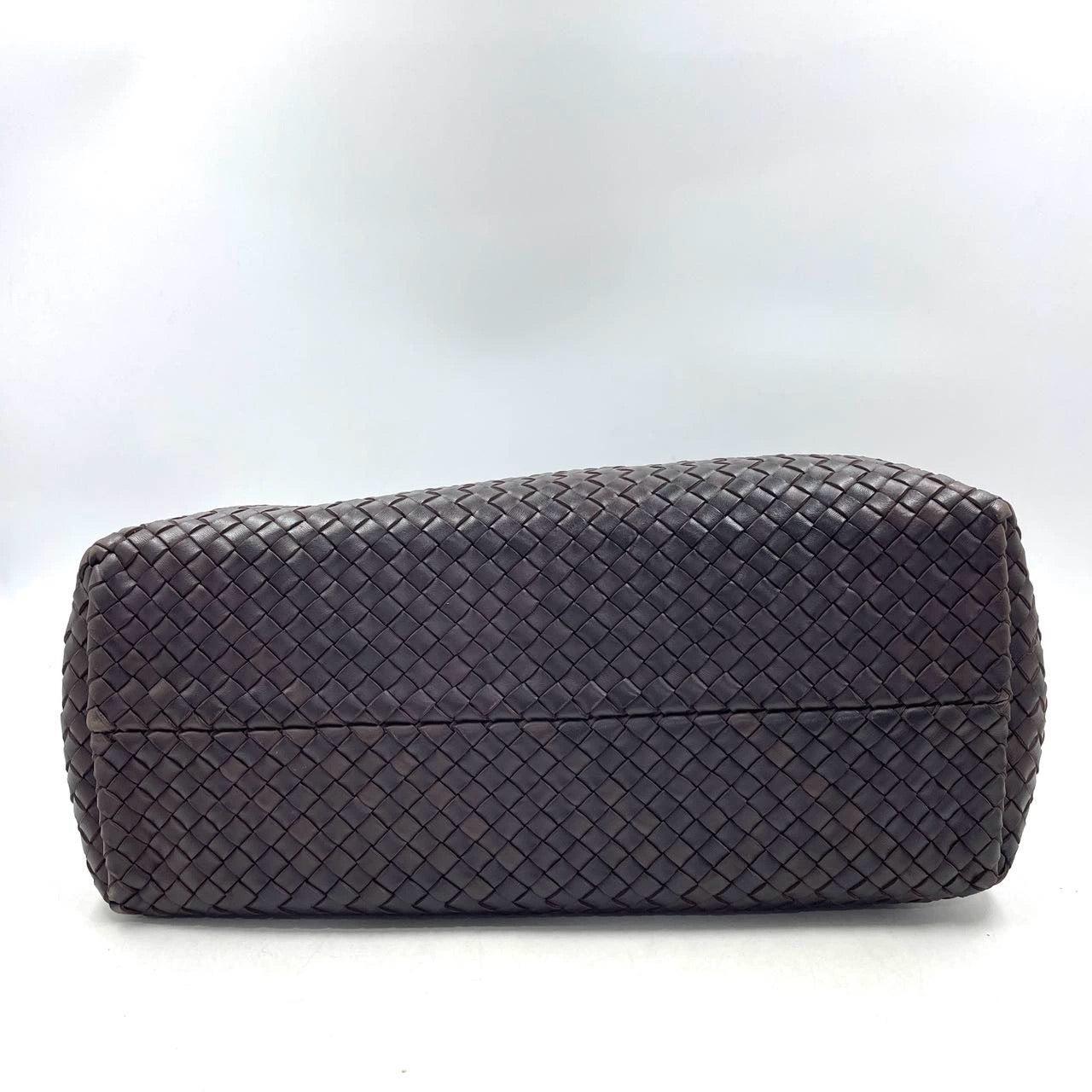 Bottega Veneta Cabat Large Intreccio Leather Tote Bag Chocolate Brown with Pouch 5