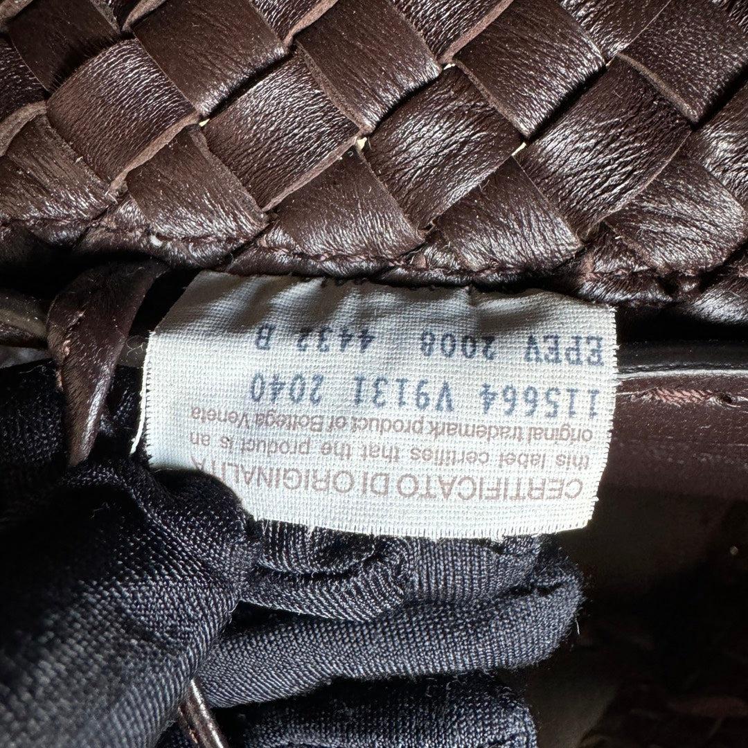 Bottega Veneta Cabat Large Intreccio Leather Tote Bag Dark Chocolate Brown 40cm 14