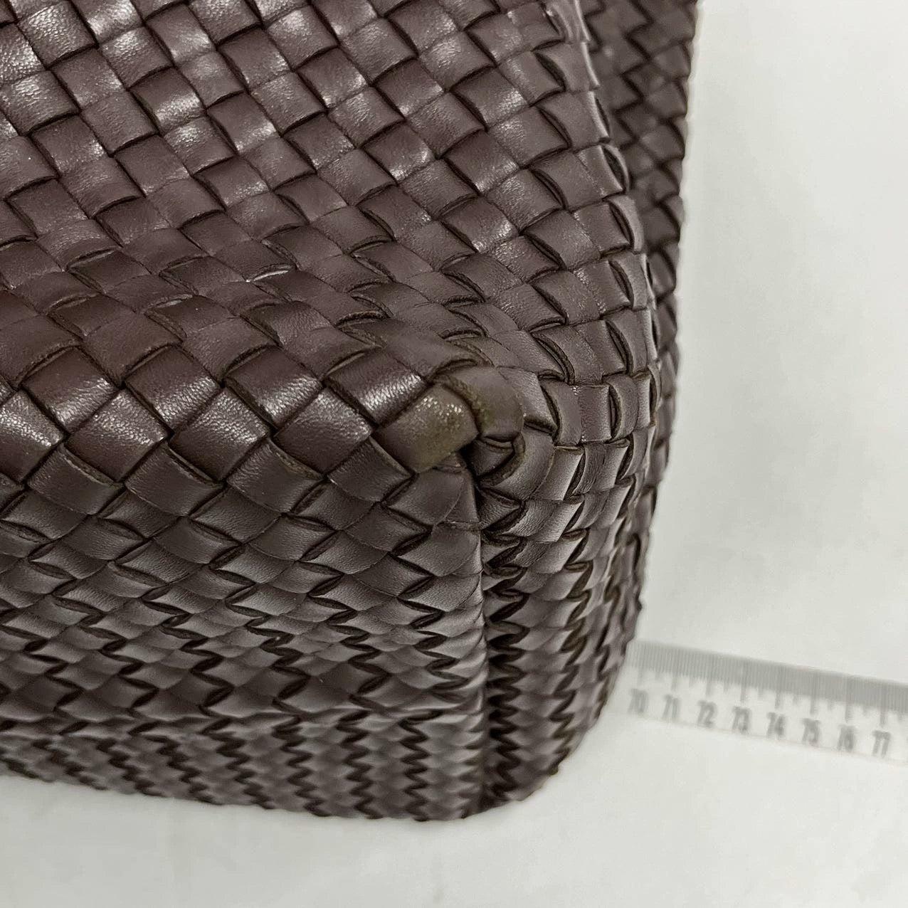 Bottega Veneta Cabat Large Intreccio Leather Tote Bag Dark Chocolate Brown 42cm 8