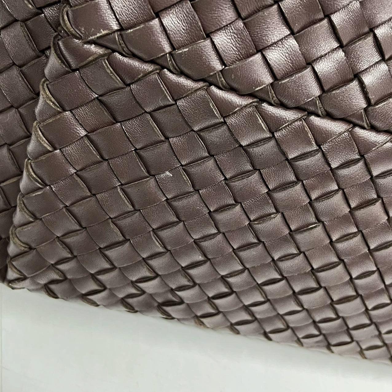 Bottega Veneta Cabat Large Intreccio Leather Tote Bag Dark Chocolate Brown 42cm 9