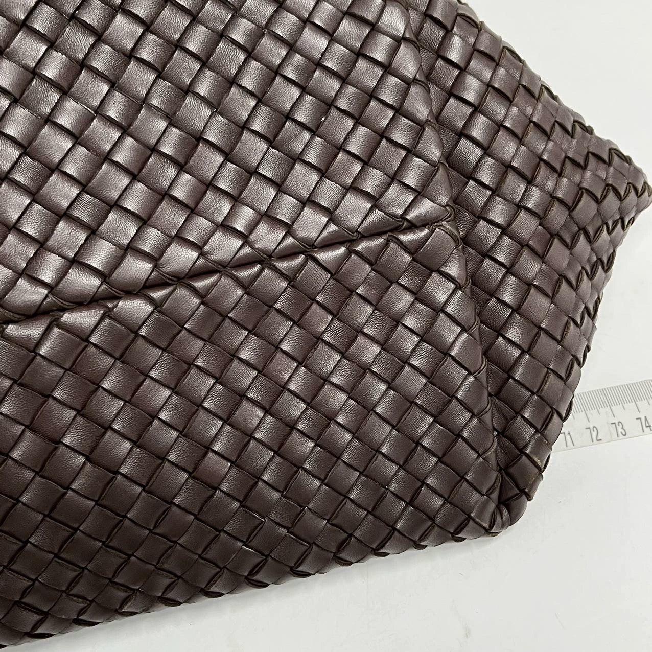 Bottega Veneta Cabat Large Intreccio Leather Tote Bag Dark Chocolate Brown 42cm 11