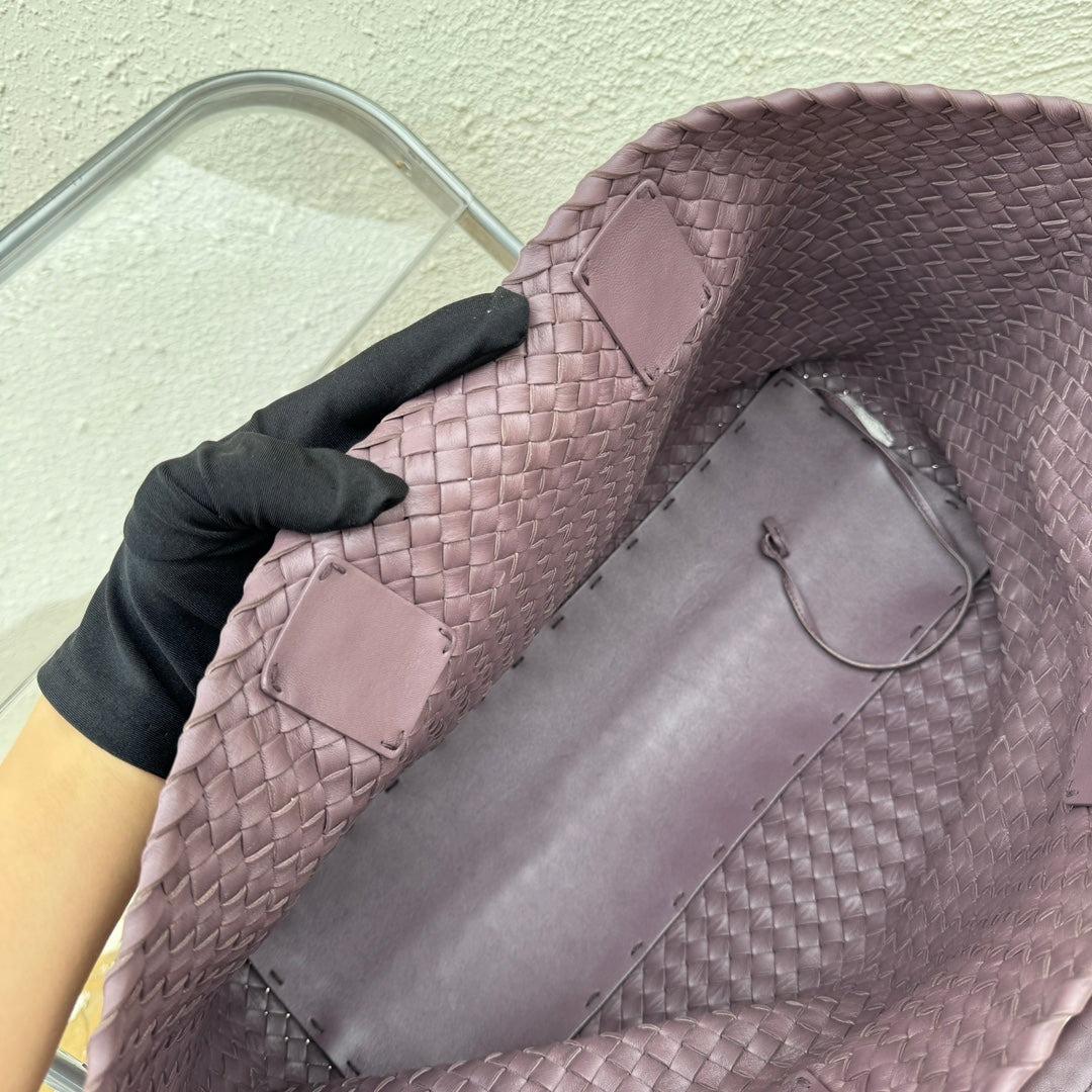 Bottega Veneta Cabat Large Intreccio Leather Tote Bag Dark Lavender Purple 13