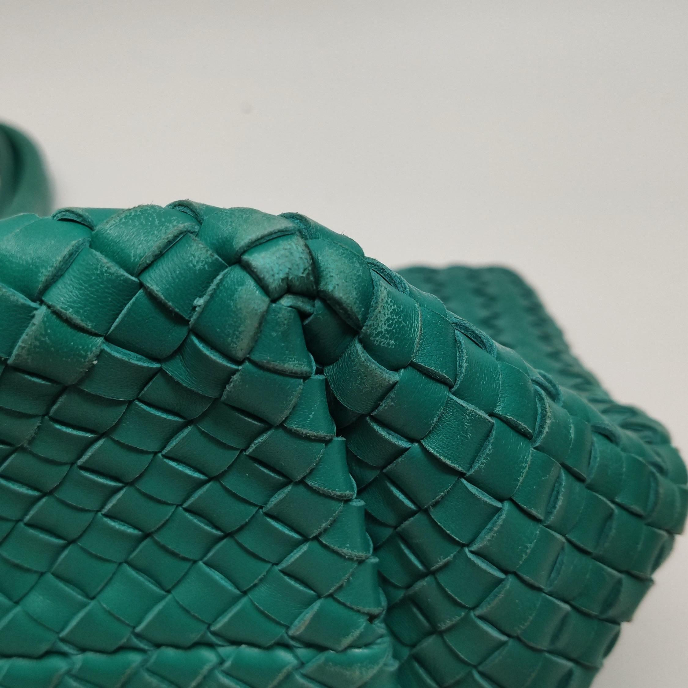 Bottega Veneta Cabat Große Intreccio Leder Tote Bag Grün mit Beutel 40cm im Angebot 9
