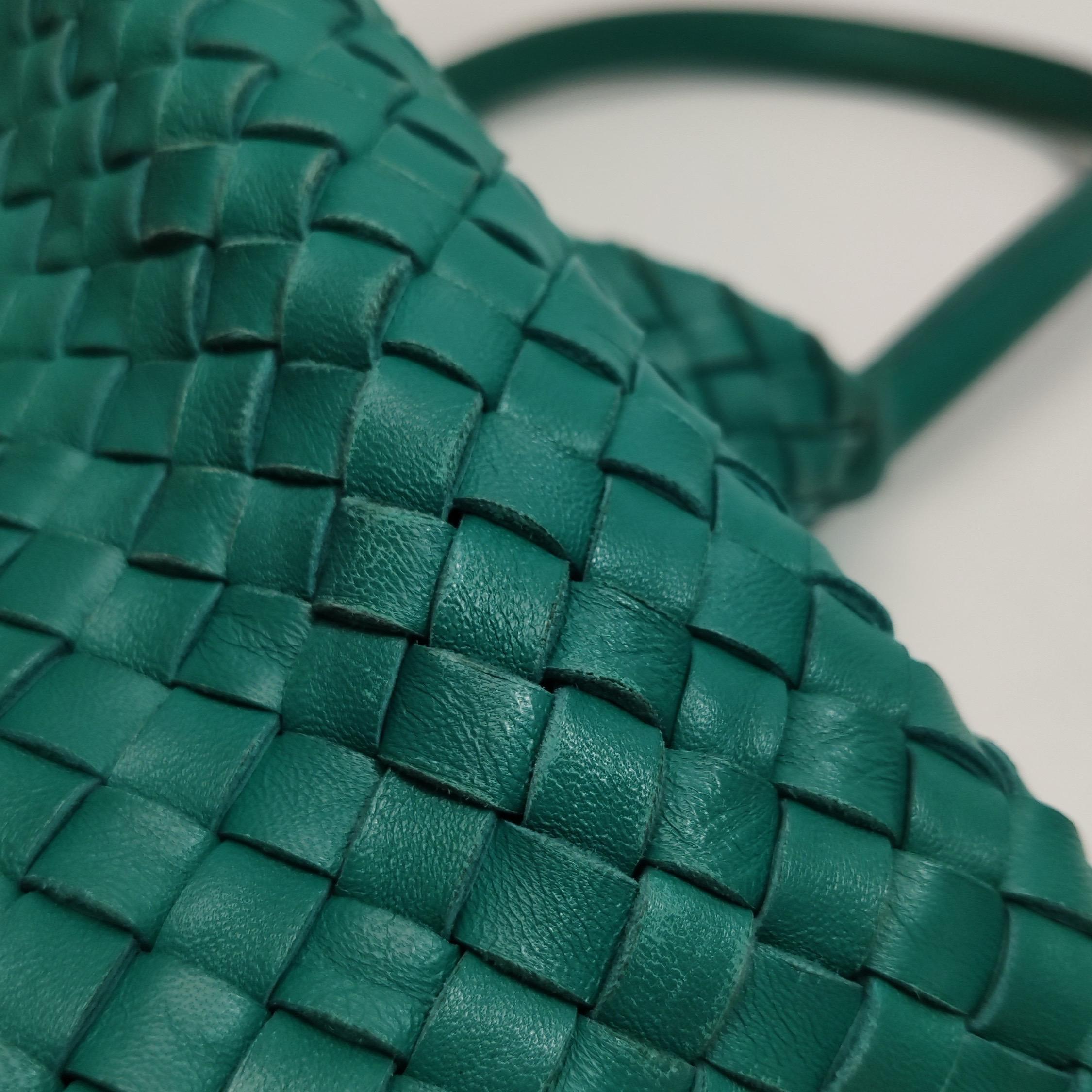 Bottega Veneta Cabat Große Intreccio Leder Tote Bag Grün mit Beutel 40cm im Angebot 14