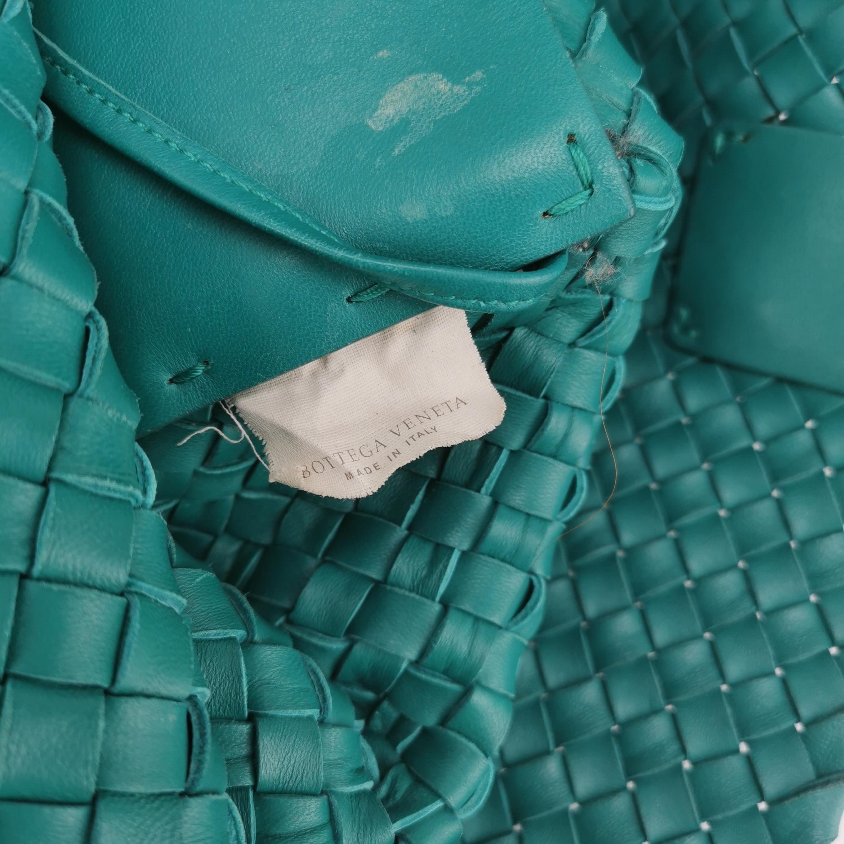 Bottega Veneta Cabat Große Intreccio Leder Tote Bag Grün mit Beutel 40cm im Angebot 5