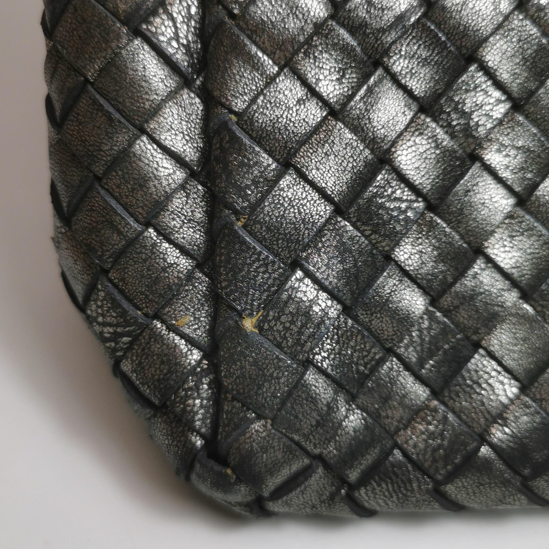 Bottega Veneta Cabat Große Intreccio Leder Tote Bag Metallic 40cm im Angebot 12