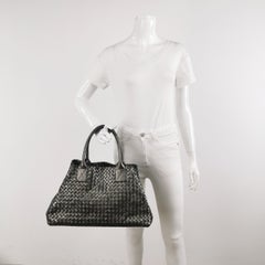 Bottega Veneta Cabat Large Intreccio Leather Tote Bag Metallic 40cm