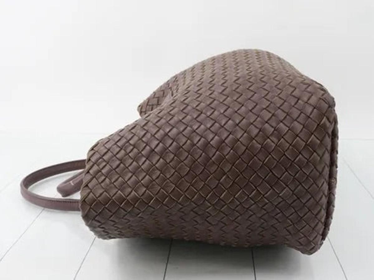 Bottega Veneta Cabat Large Intreccio Leather Tote Bag Nude Pink 40cm in vendita 8