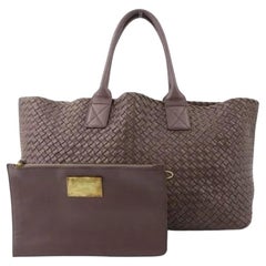 Bottega Veneta Cabat Large Intreccio Leather Tote Bag Nude Pink 40cm