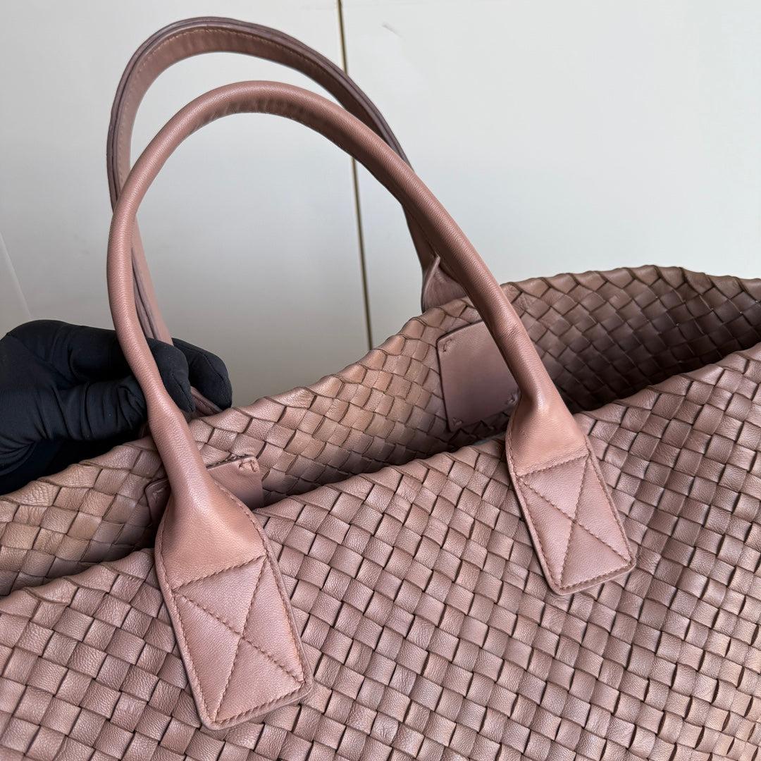 Bottega Veneta Cabat Large Intreccio Leather Tote Bag Pink 42cm 7