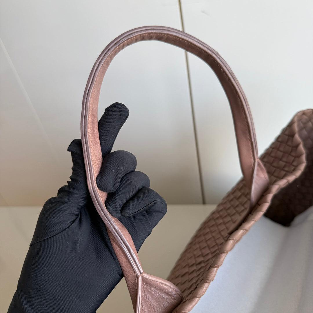 Bottega Veneta Cabat Large Intreccio Leather Tote Bag Pink 42cm 9