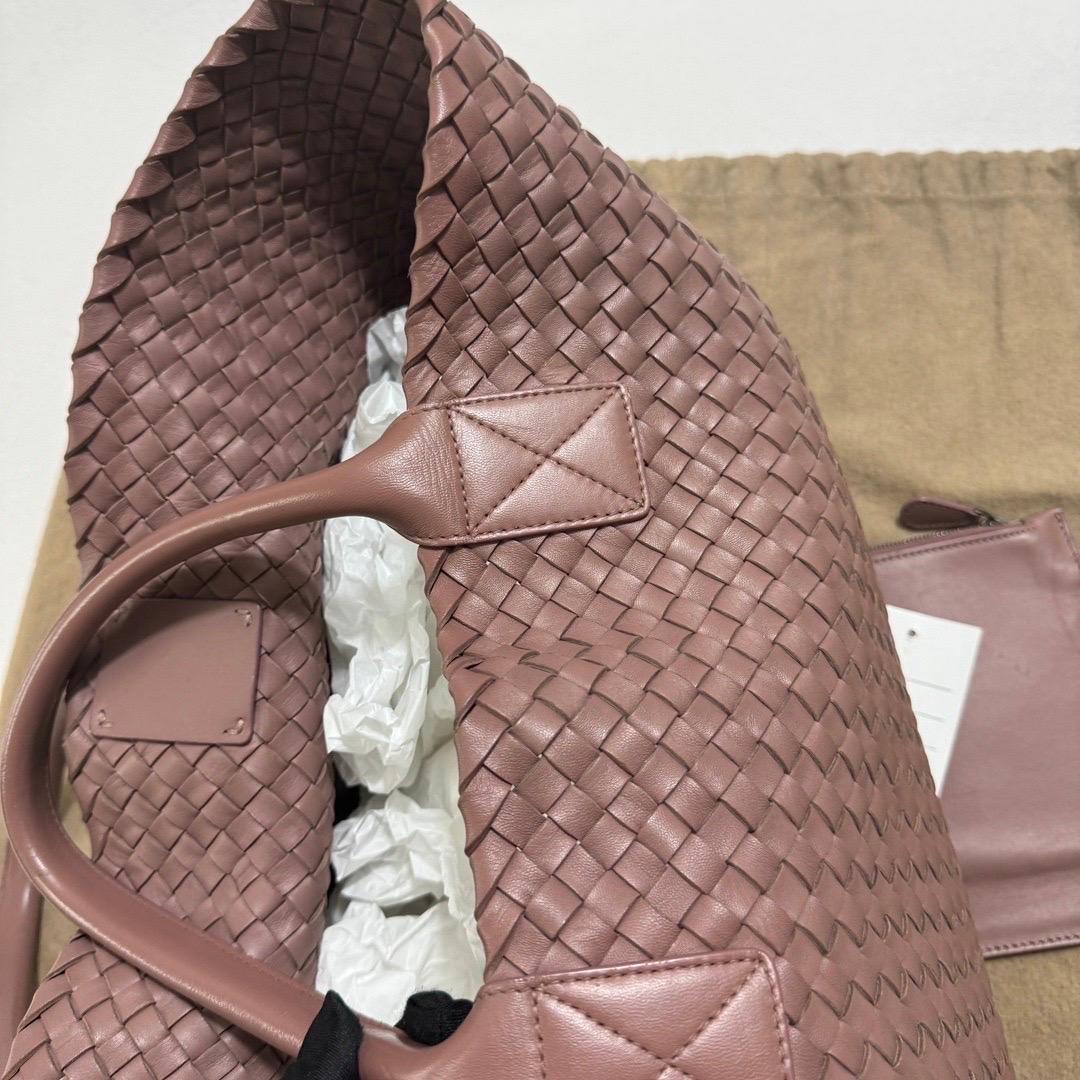 Bottega Veneta Cabat Large Intreccio Leather Tote Bag Pink 42cm For Sale 9