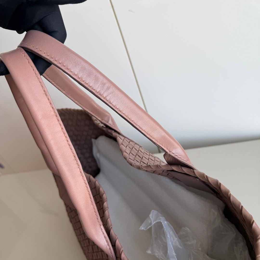 Bottega Veneta Cabat Large Intreccio Leather Tote Bag Pink 42cm 11