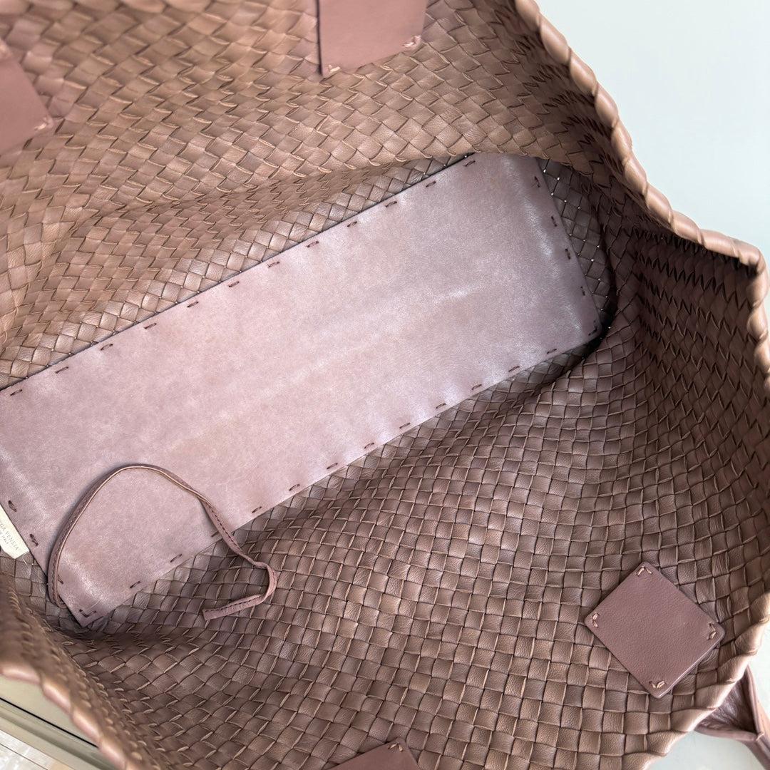 Bottega Veneta Cabat Large Intreccio Leather Tote Bag Pink 42cm 12