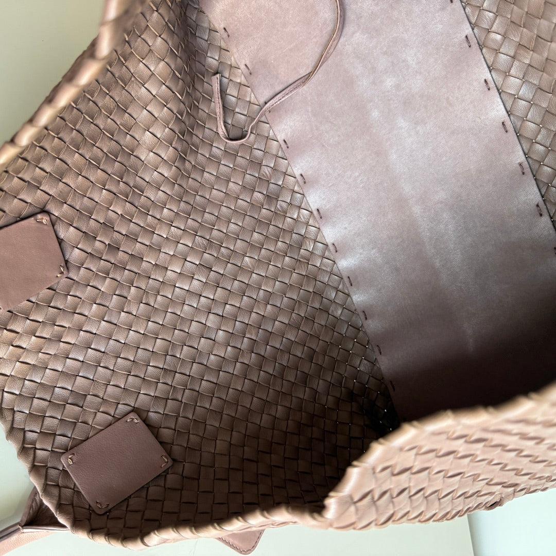 Bottega Veneta Cabat Large Intreccio Leather Tote Bag Pink 42cm 13