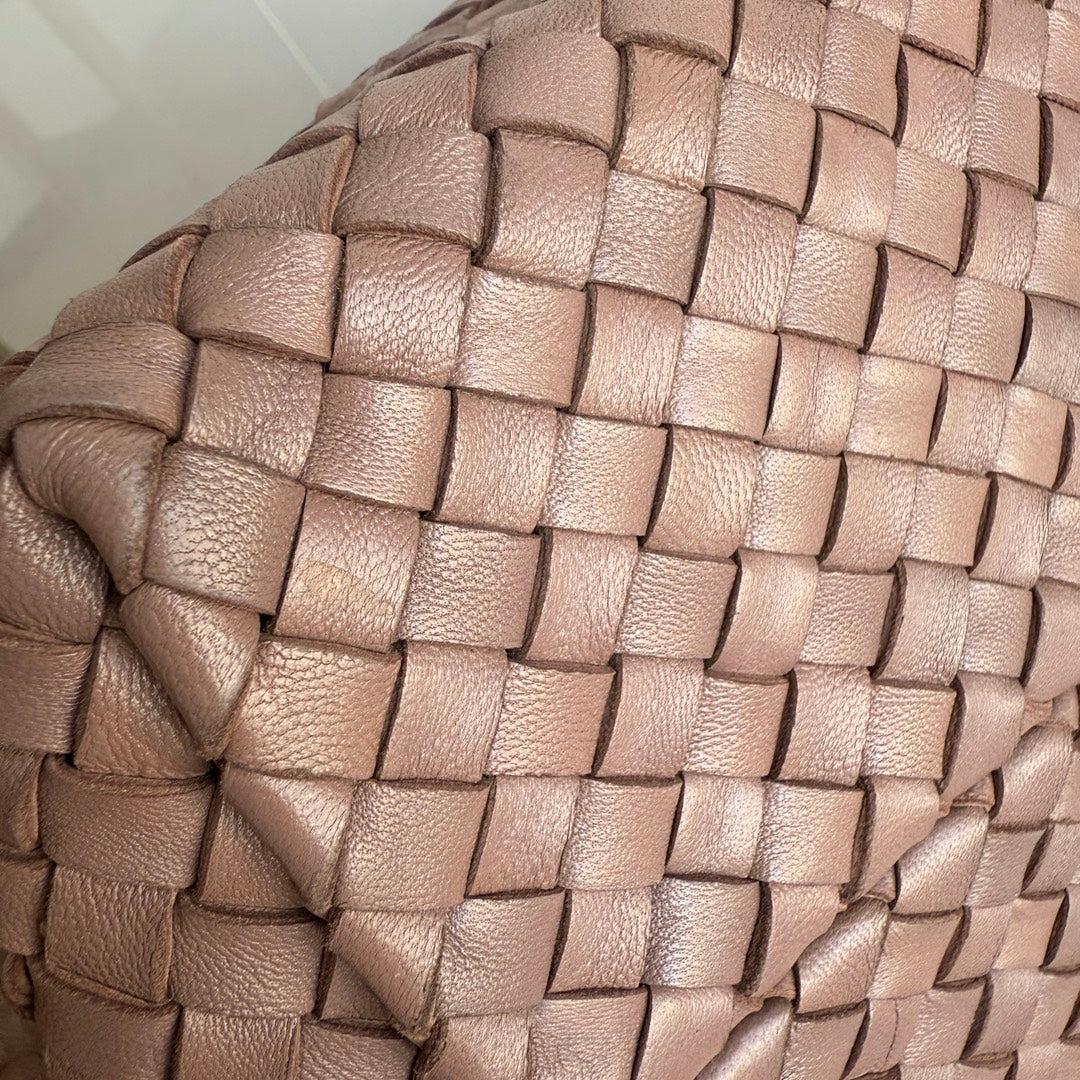Bottega Veneta Cabat Large Intreccio Leather Tote Bag Pink 42cm 1