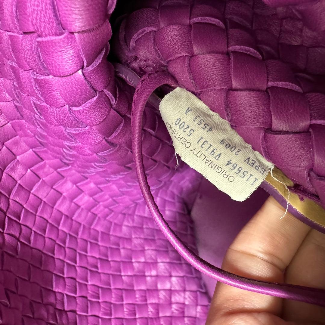 Bottega Veneta Cabat Large Intreccio Leather Tote Bag Purple with Pouch 42cm For Sale 11
