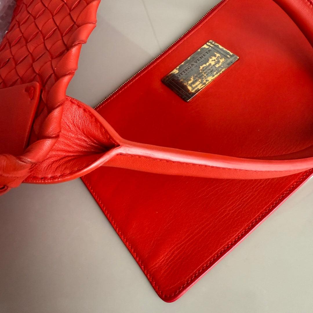 Bottega Veneta Cabat Large Intreccio Red Leather 40cm 8