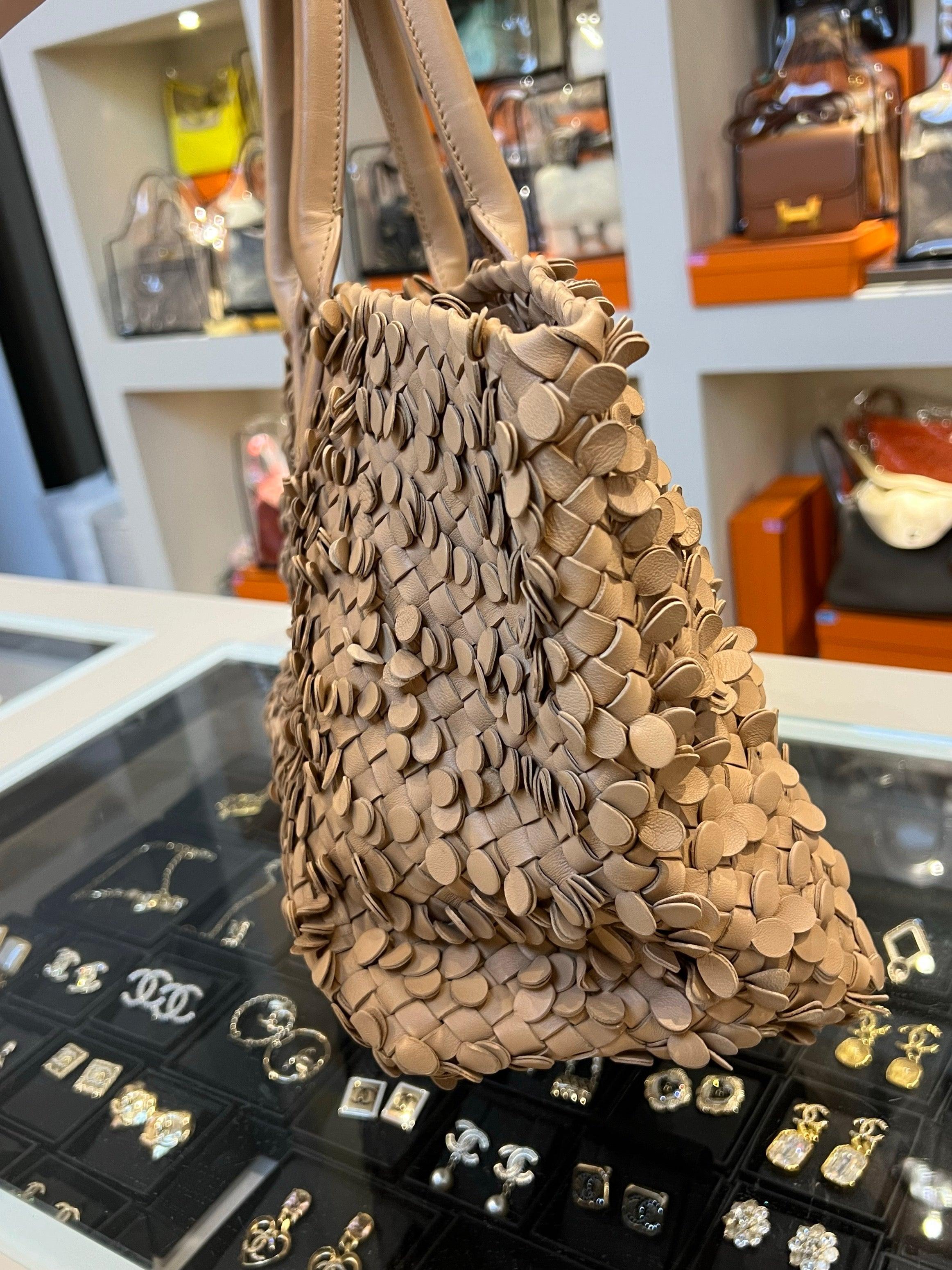 Bottega Veneta Cabat Limited Tan Poussin Paillettes Tote Beige 4