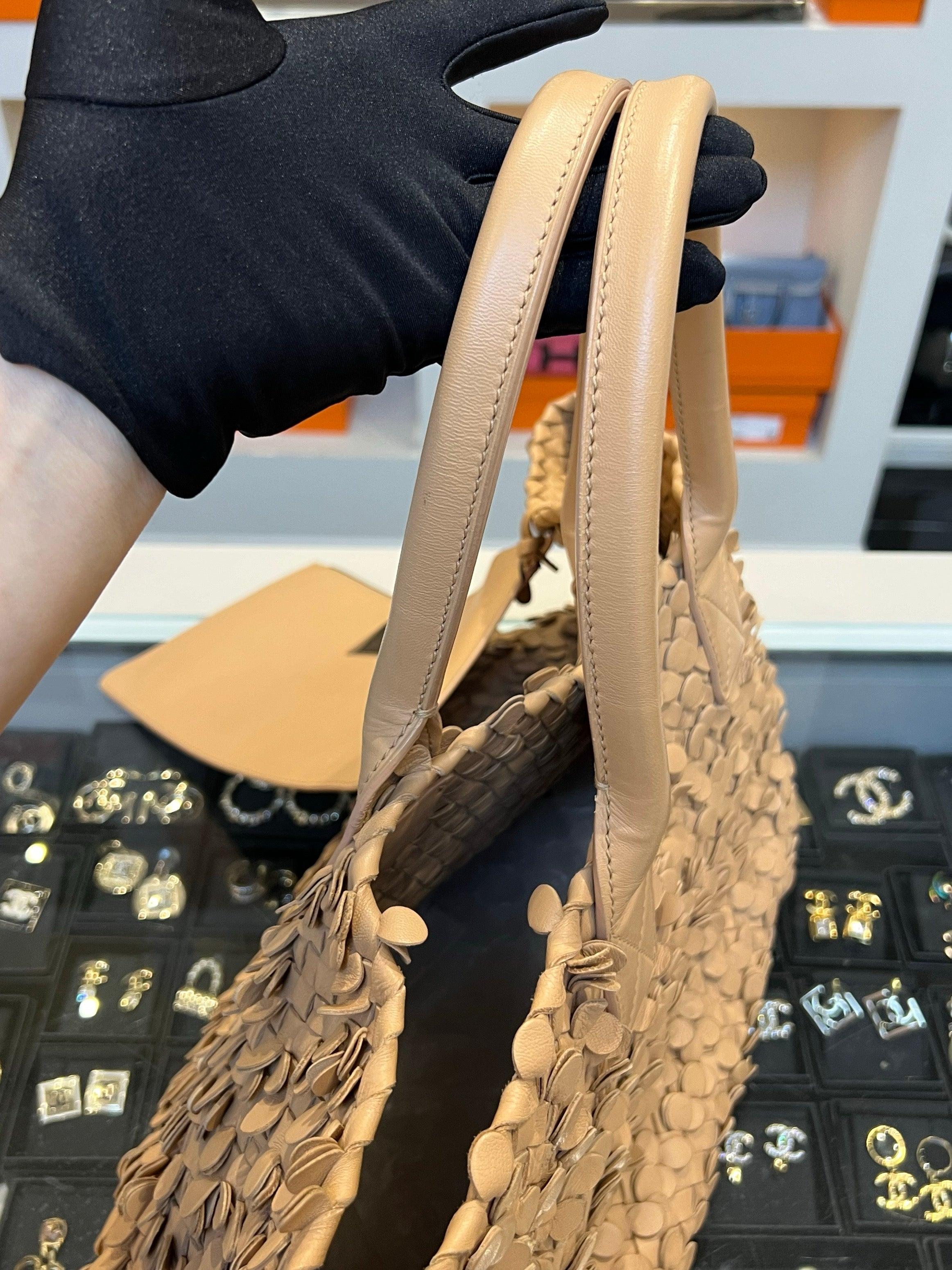 Bottega Veneta Cabat Limited Tan Poussin Paillettes Tote Beige 5