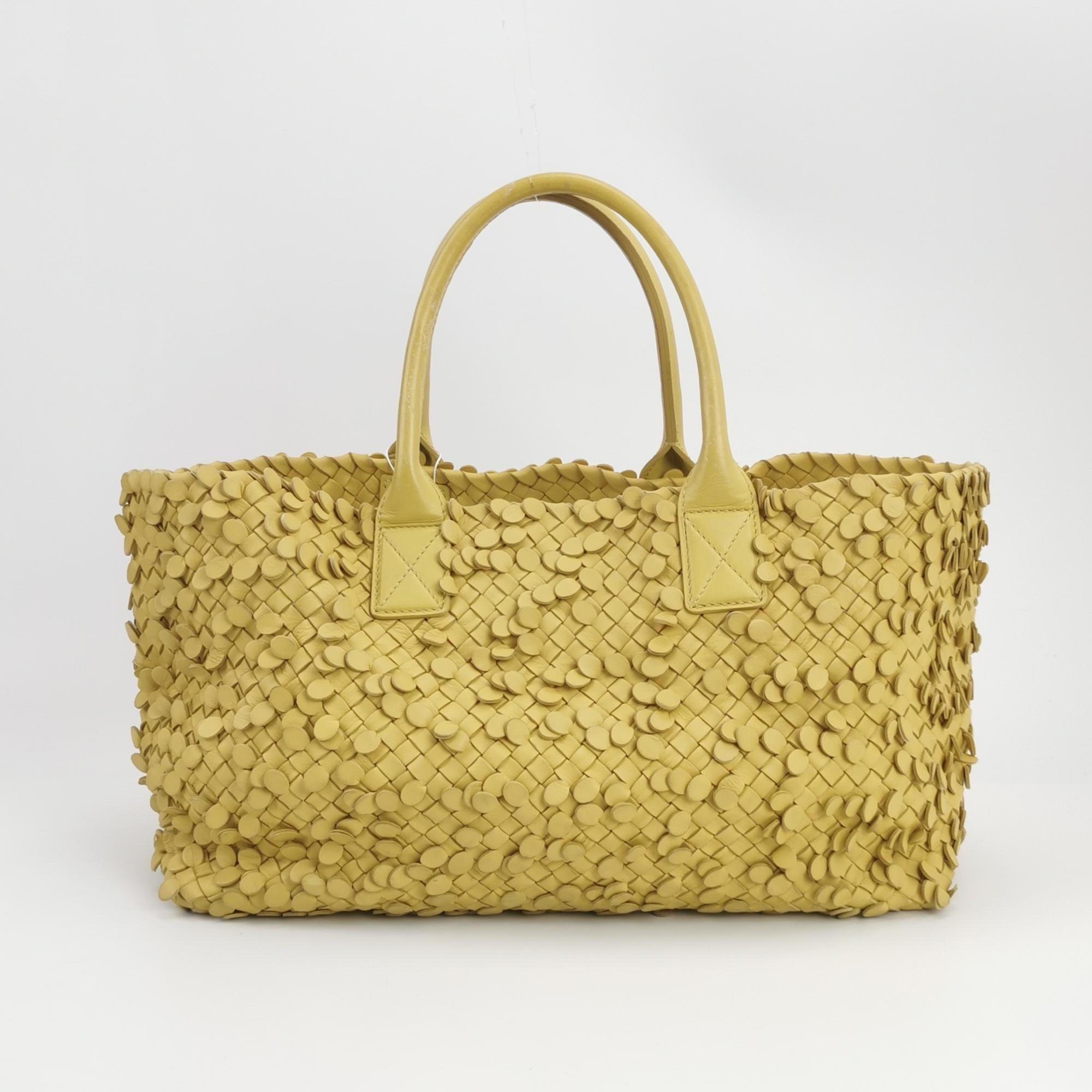 Bottega Veneta Cabat Limited Yellow Poussin Paillettes Tote 1