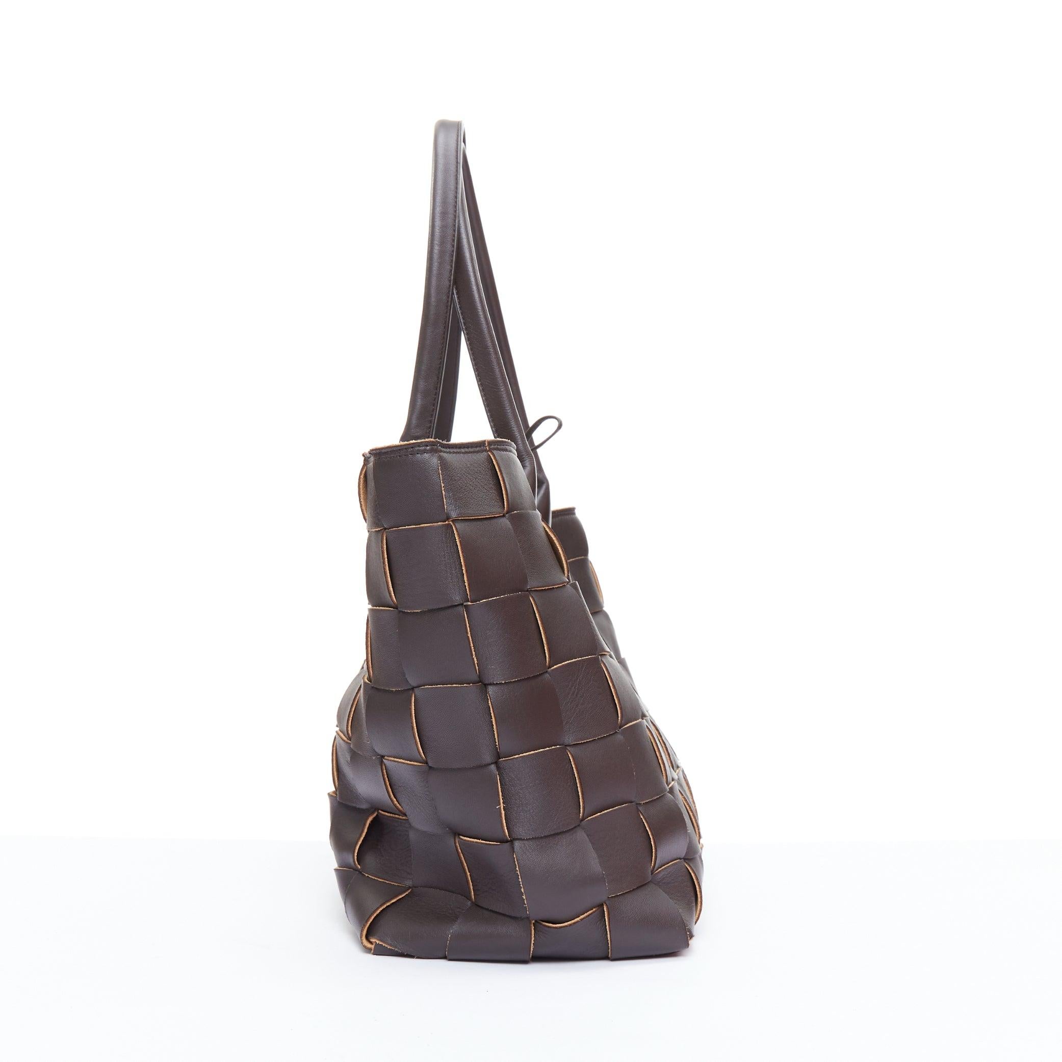 Women's BOTTEGA VENETA Cabat Maxi Intrecciato dark brown woven leather tote bag