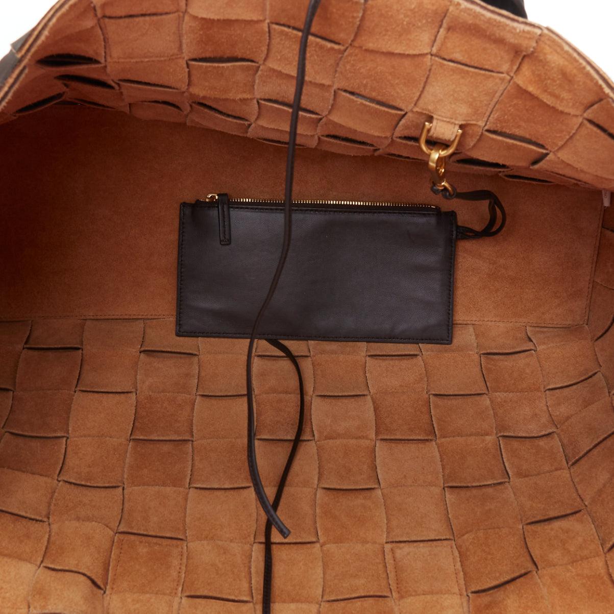 BOTTEGA VENETA Cabat Maxi Intrecciato dark brown woven leather tote bag 5