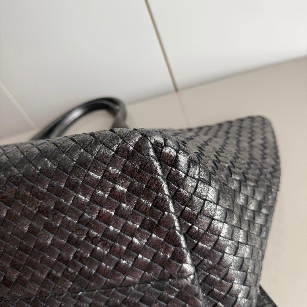 Bottega Veneta Cabat Maxi Intreccio Leather Tote Bag Metallic 50cm 5