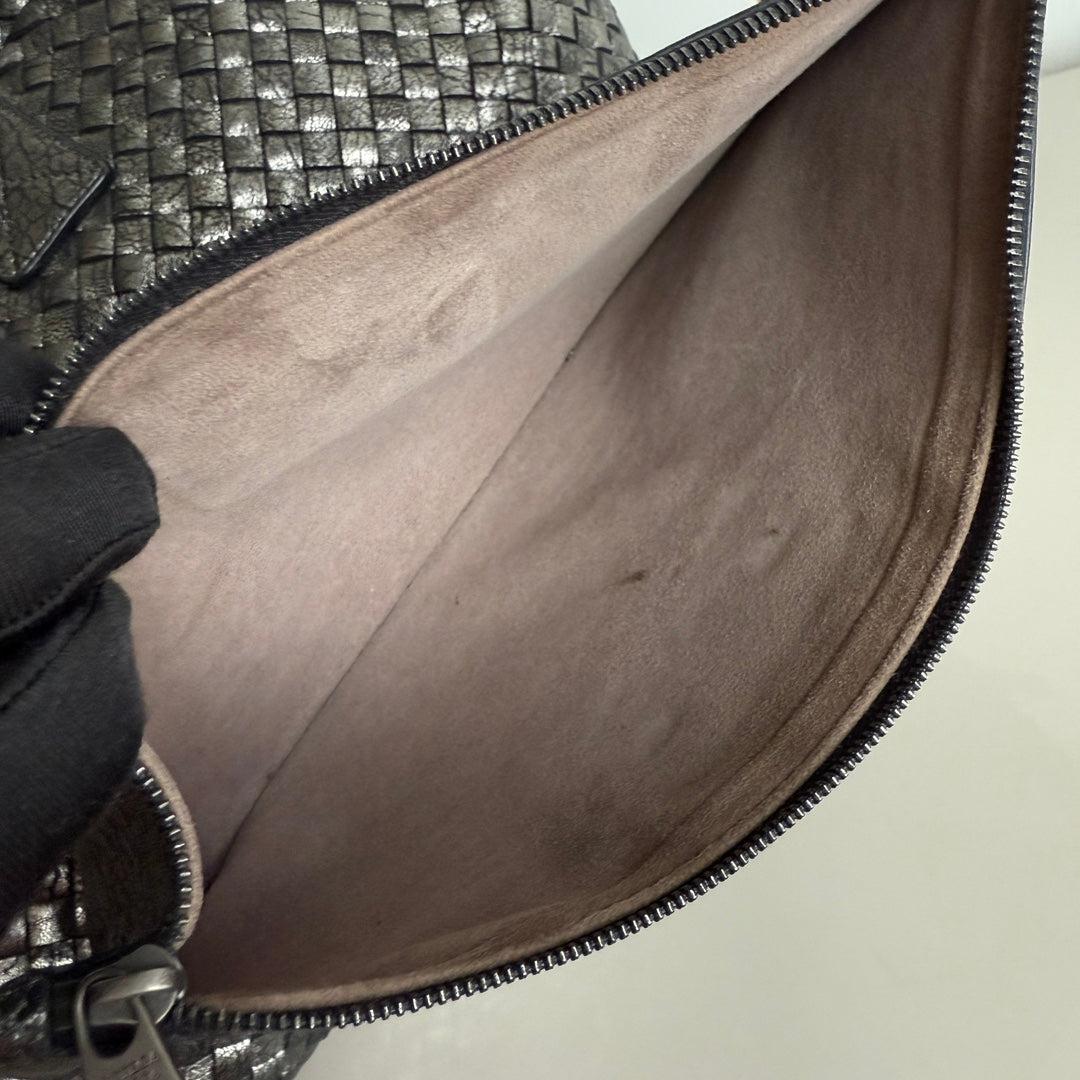 Bottega Veneta Cabat Maxi Intreccio Leather Tote Bag Metallic 50cm 14