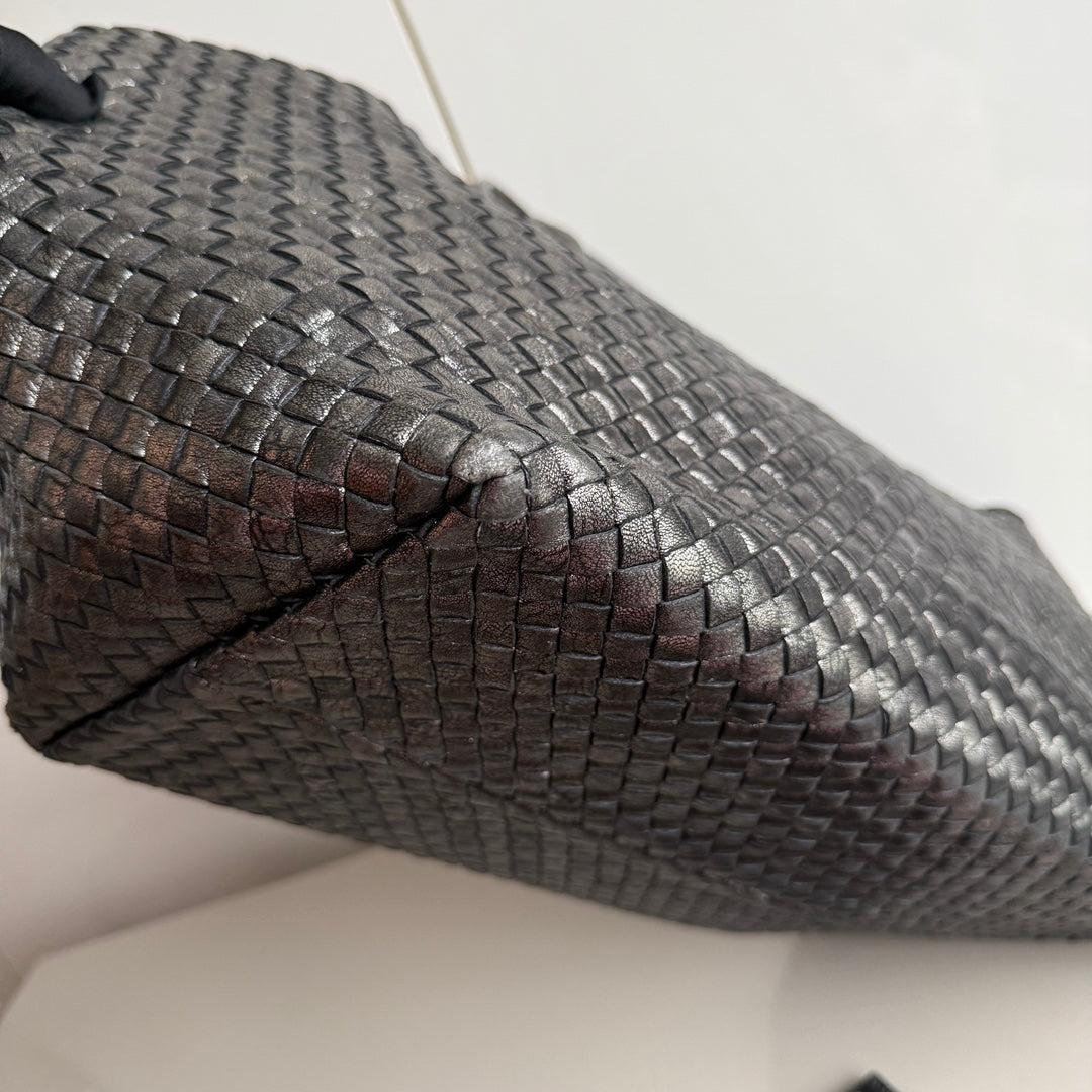 Bottega Veneta Cabat Maxi Intreccio Leather Tote Bag Metallic 50cm 4