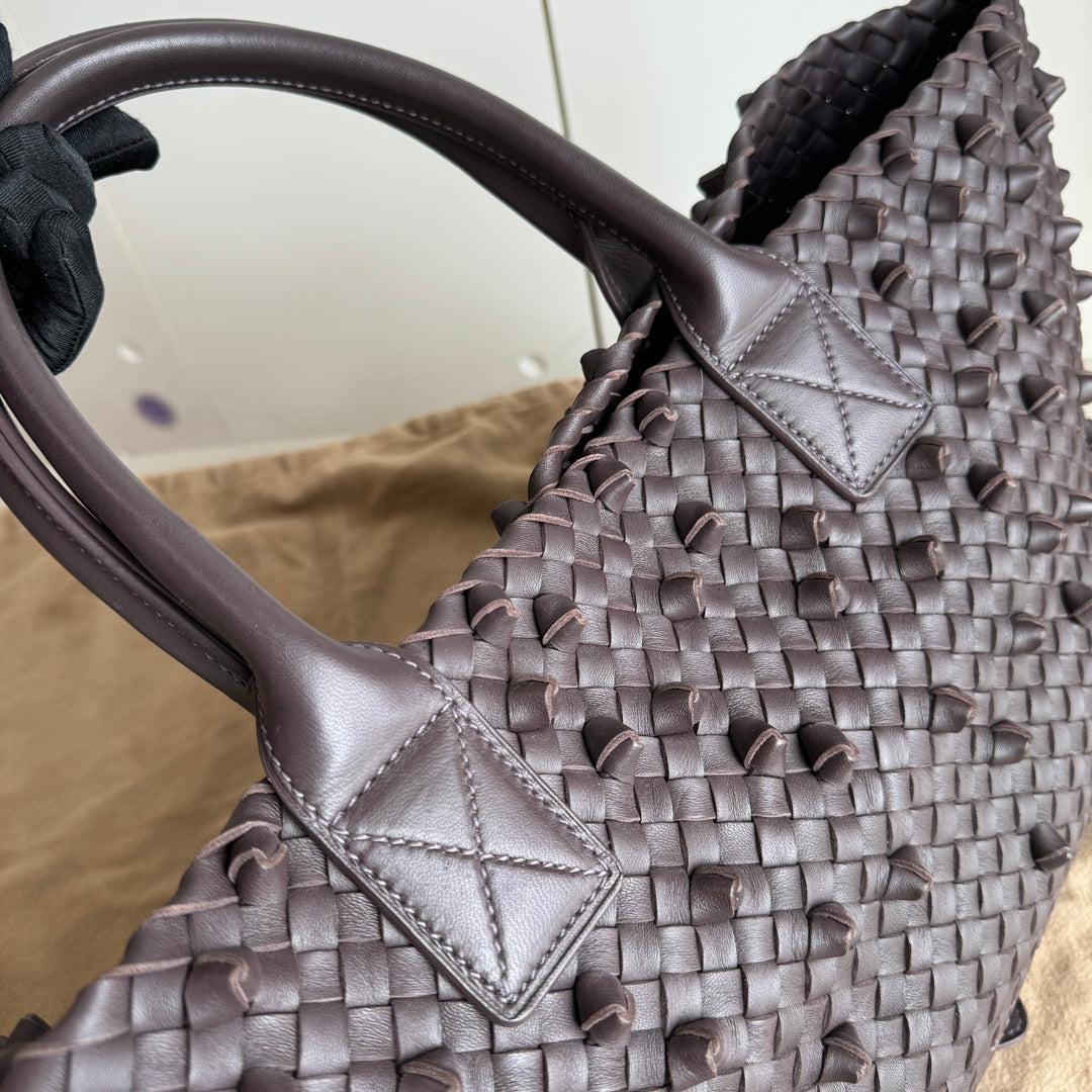 Bottega Veneta Cabat Medium Intreccio Leather Tote Bag Dark Chocolate Brown 13