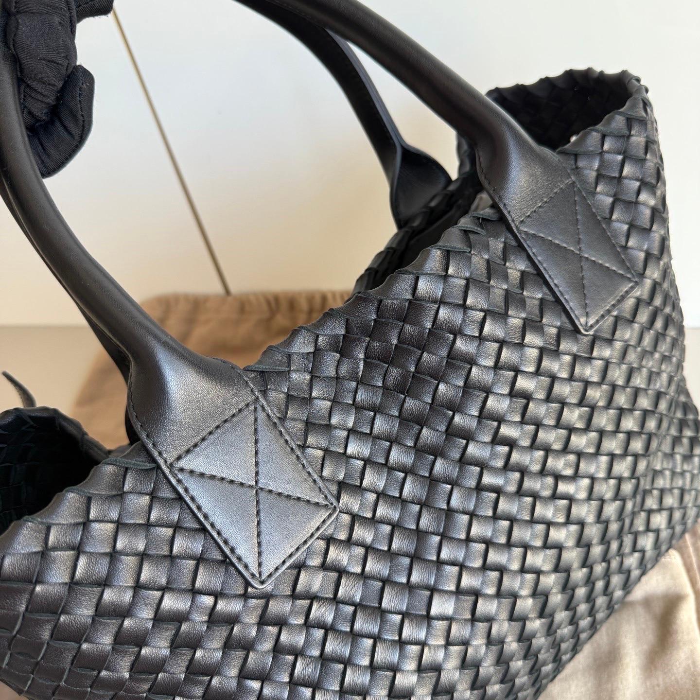 Bottega Veneta Cabat Small Intreccio Leather Tote Bag Black For Sale 1