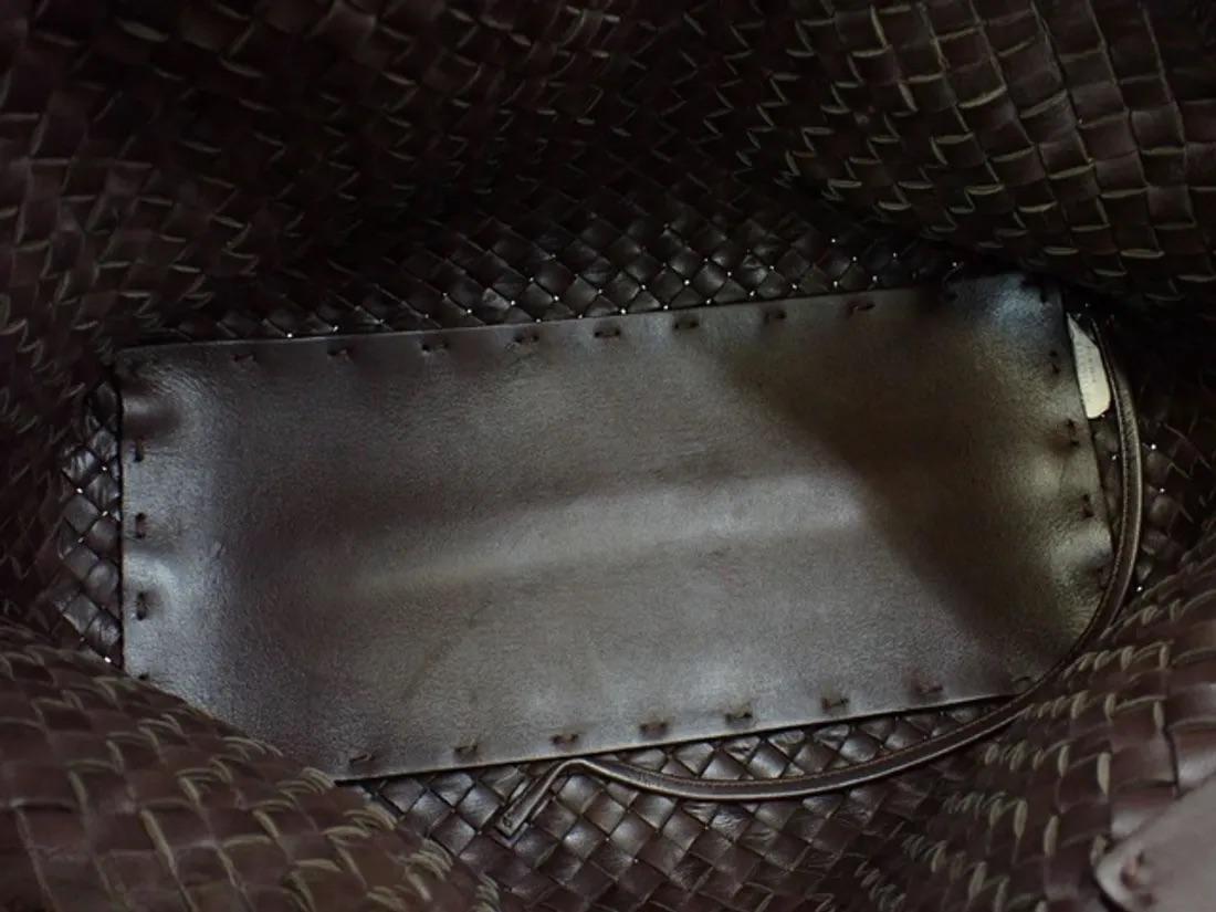 Bottega Veneta Cabat Small Intreccio Leather Tote Bag Brown For Sale 1