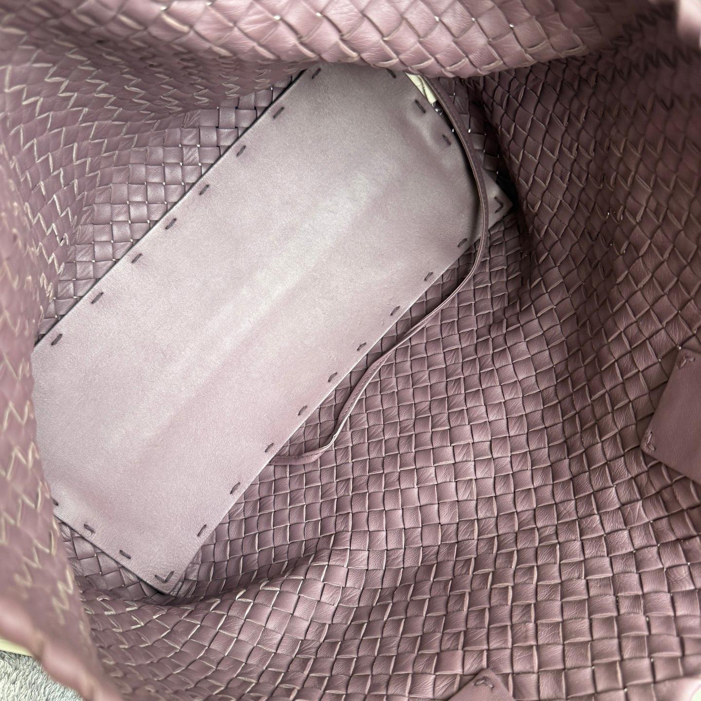 Bottega Veneta Cabat Small Intreccio Leather Tote Bag Mauve Purple Pink 30cm For Sale 6