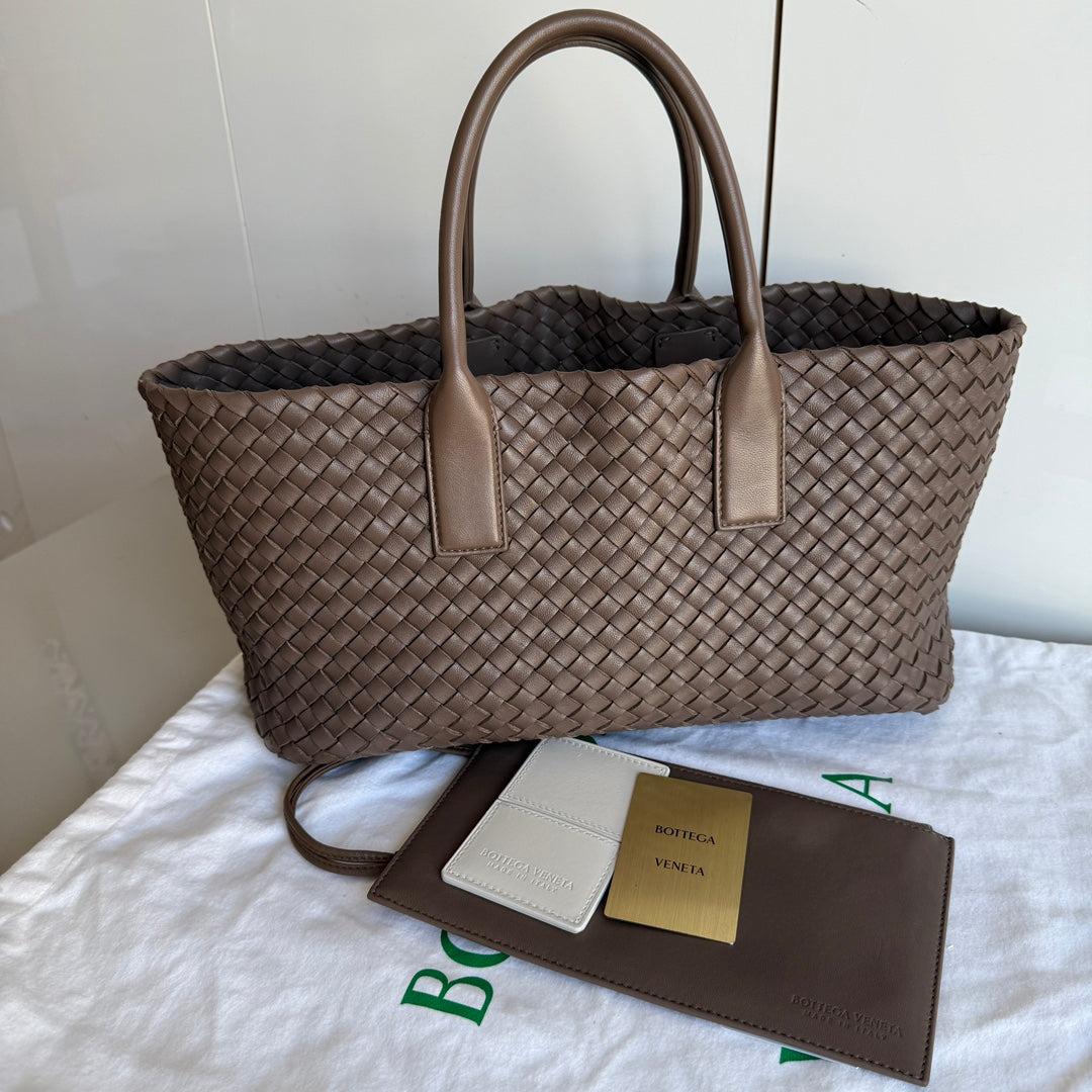 Bottega Veneta Cabat Small Intreccio Leather Tote Bag Milk Chocolate Brown 33cm 7