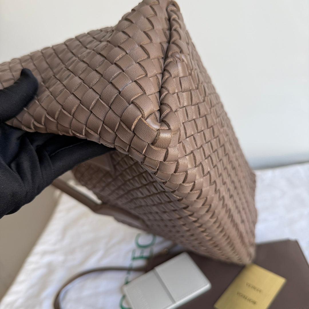 Bottega Veneta Cabat Small Intreccio Leather Tote Bag Milk Chocolate Brown 33cm 2